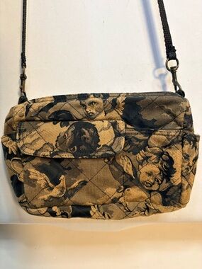 Handmade Cherub Crossbody Bag in Brown and Black